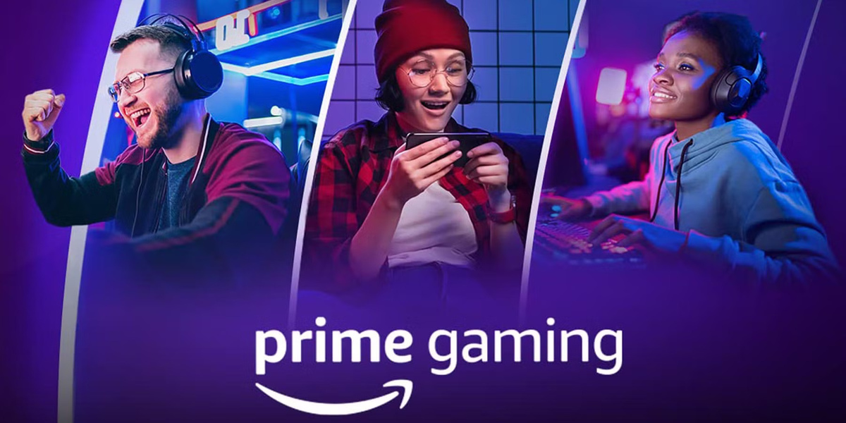 image of Amazon Prime Gaming with three people playing video games