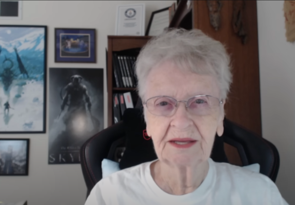 Screenshot from Skyrim grandma's Vlog #41