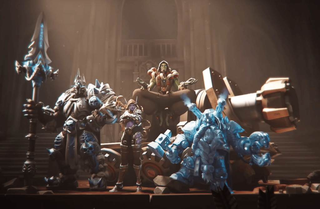 Screenshot from Overwatch x World of Warcraft skins from announcement trailer