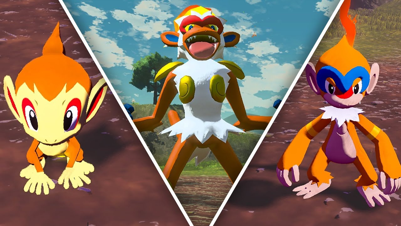 image of Infernape's evolution line in Tera Raid