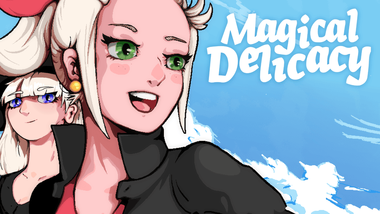 An image of Magical Delicacy official key art featuring Flora and the witch Cassia