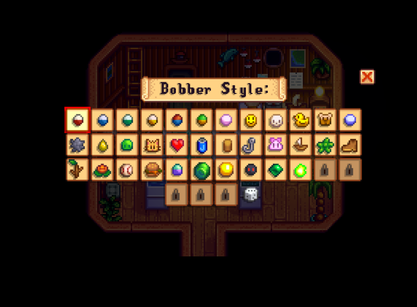 Stardew Valley Fishing Bobber Style