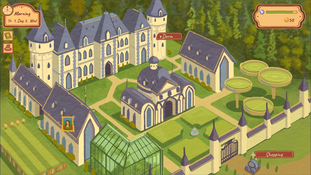 image of dorm map from Whimel Academy