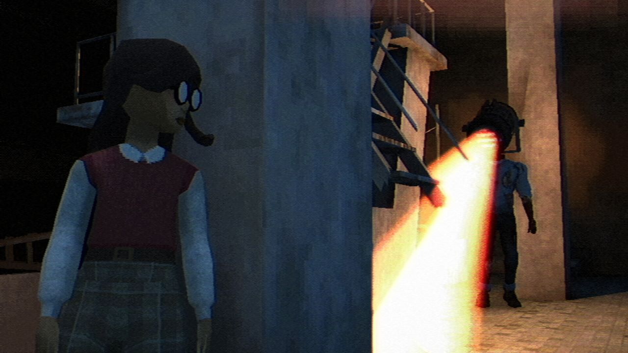 image of main character hiding from monster in Fear The Spotlight Review