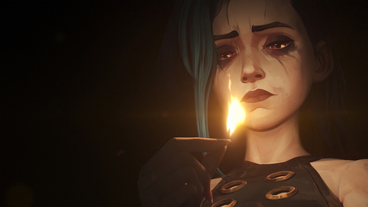 image of Jinx crying in Arcane Season 2