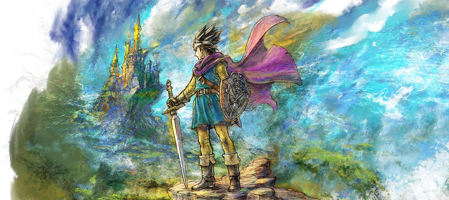 a screenshot from Dragon Quest III HD-2D Remake with the Hero in focus