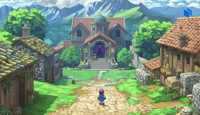 a screenshot from Dragon Quest III HD-2D Remake with the Hero in focus