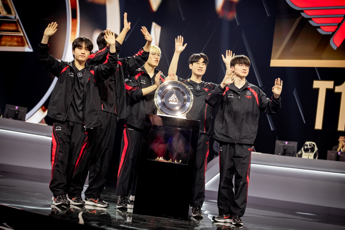 image of T1 wins worlds 2024