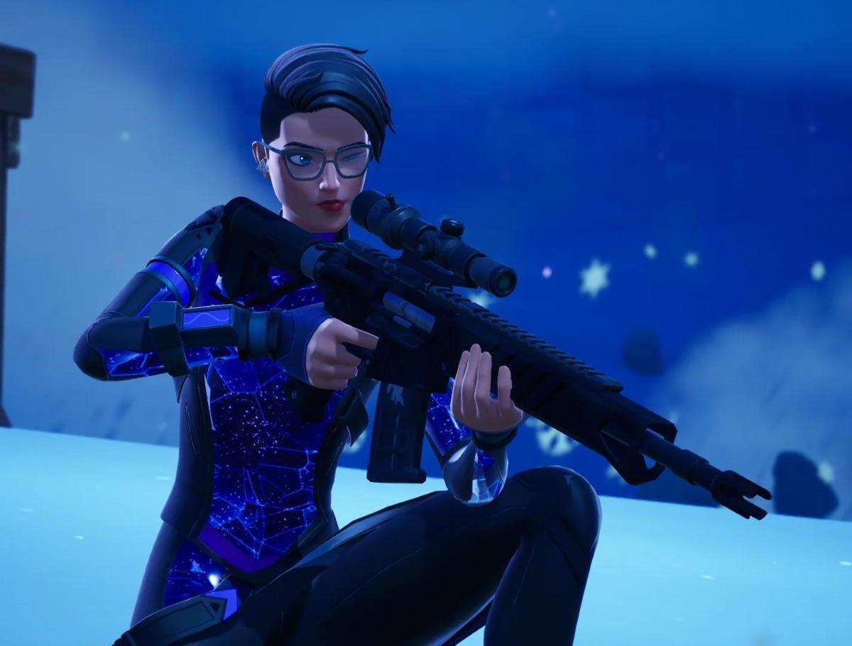 image of Fortnite character sniping and aiming at her enemies after using Fortnite tips and tricks