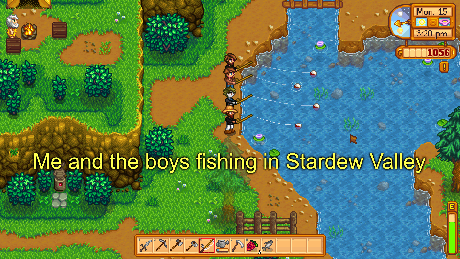 Me and the boys enjoying the new Stardew Valley mobile multiplayer update