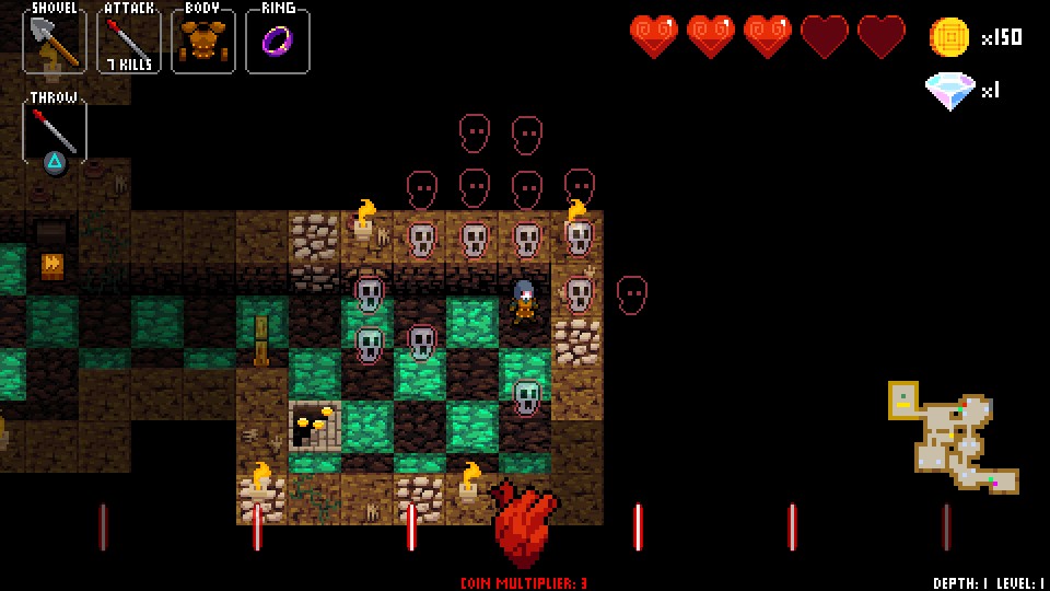 Crypt of the NecroDancer dungeon zone 1