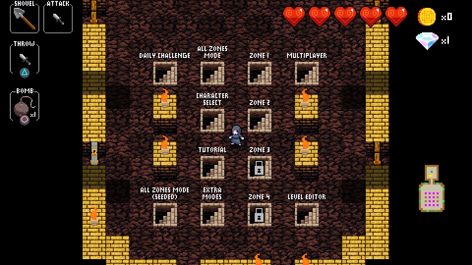 Crypt of the NecroDancer lobby