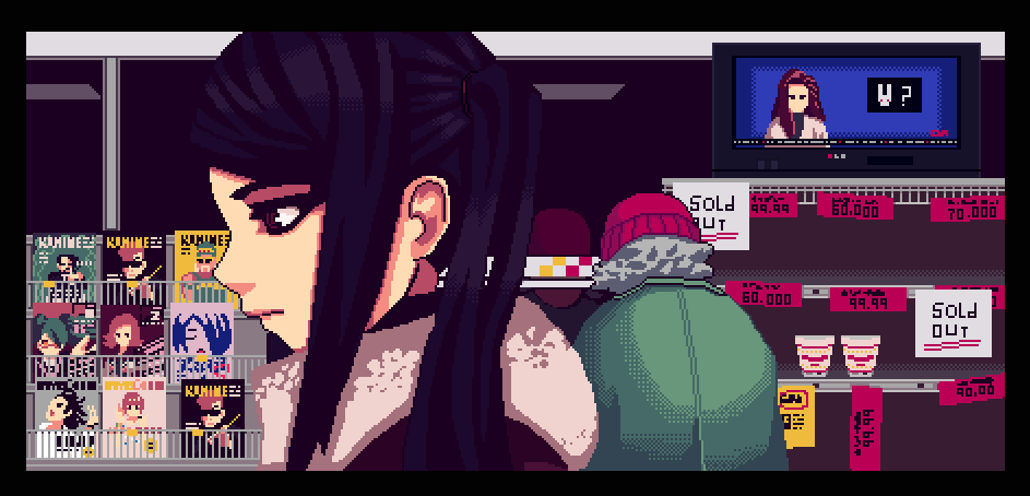 Opening screen for VA-11 Hall-A with Jill in the foreground