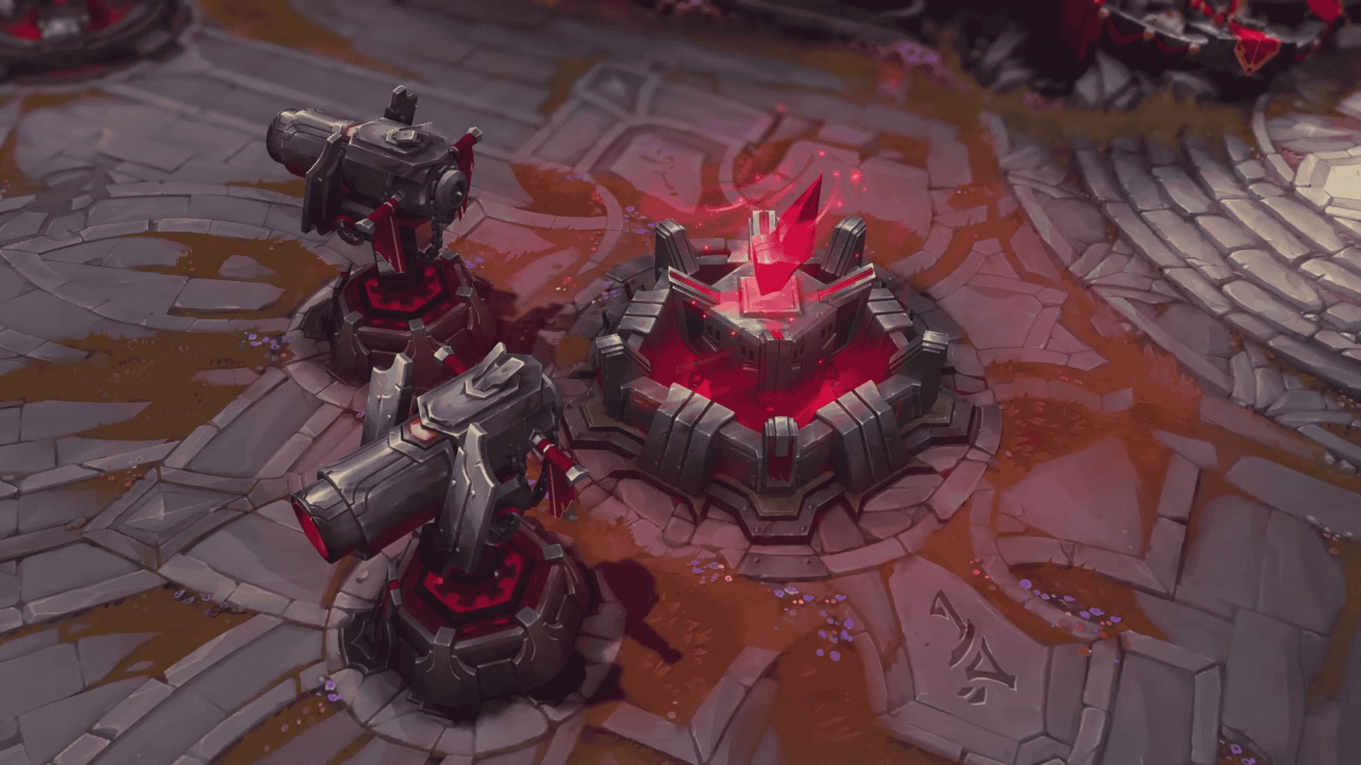 An image of what the Nexus and turrets will look like on the League of Legends Season 2025 update.