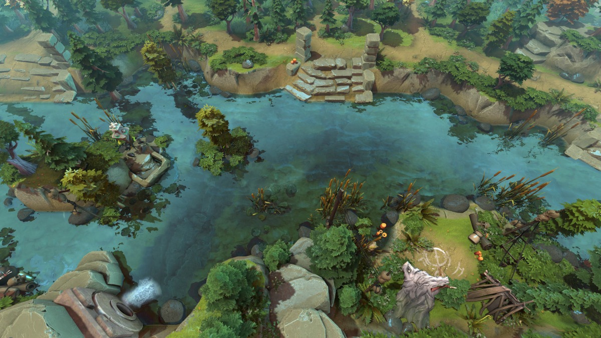 image of new watery areas for Dota 2 new map