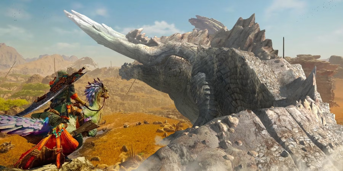 image of Monster Hunter Wilds beta extension fighting giant monsters